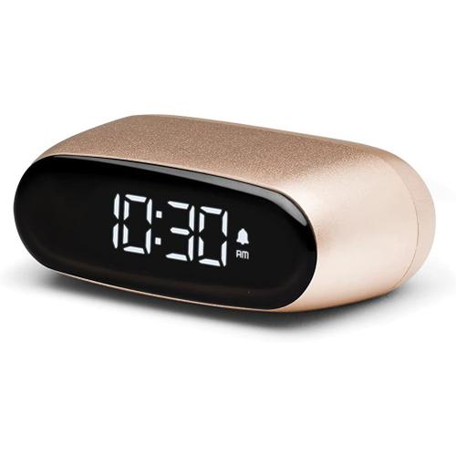 Or Or Minut Mini Réveil Compact Avec Écran Va Lcd Pure Black, Commande Tactile, Fonction Snooze Et Rétroéclairage, Batterie
