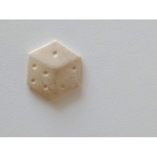 Fève Ancienne Biscuit Dé Céramique Blanc