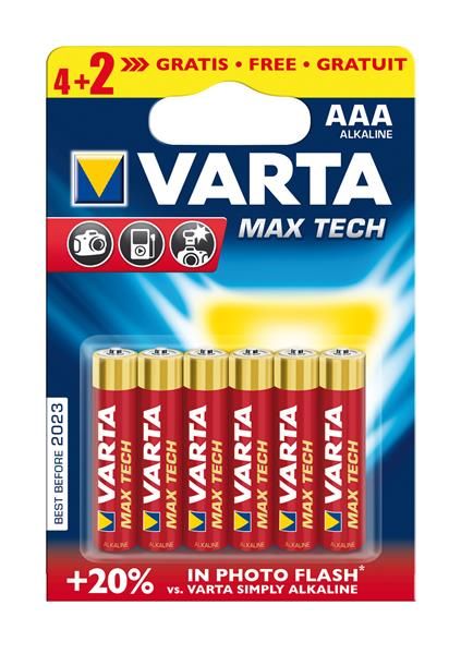 4 Piles Lr03 Max Tech + 2 Gratuites