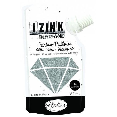 Peinture Izink Diamond Argente 80ml