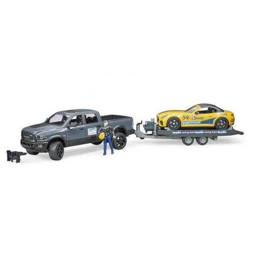 Vehicule Ram 2500 Avec Voiture De Racing