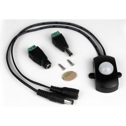 Aotomatic Mini 5A PIR Détecteur de Mouvement Infrarouge Commutateur pour LED Strip Light + Female Male DC Power Connector