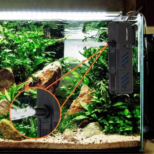 Pompe à Eau Submersible, Filtre intérieur réglable pour Aquarium avec Pompe, Mini Pompe d'aquarium, for Aquarium Intérieur Pompe a Air Fontaine, Multifonctionnelle et Silencieuse