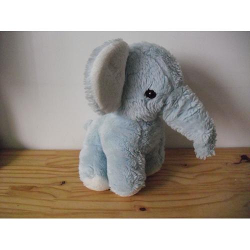 Vintage Peluche Éléphant Bleu