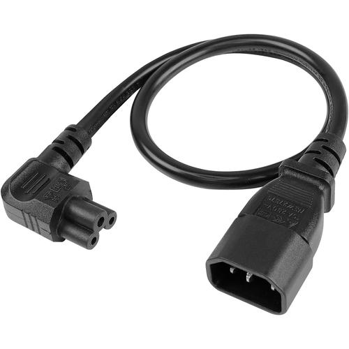 C14 to C5 AC Cable,10A 125V / 2.5A 250V IEC 3Pole Male to Mickey Mouse 3Pole Female Power Adapter,for Mickey Mouse Laptop Receptacle Converter 0.5M (Angle Gauche)