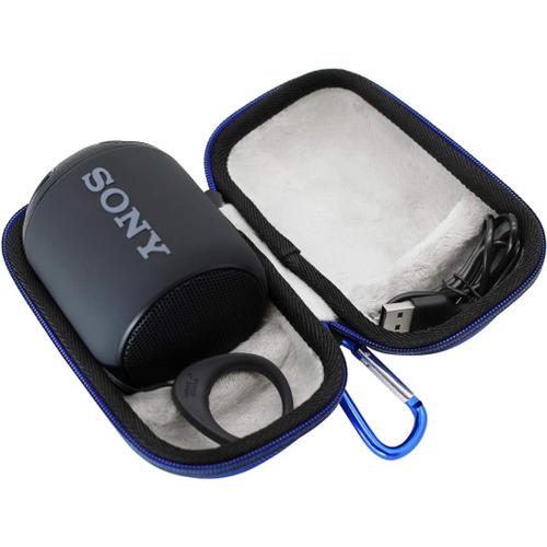 Portable Dur Voyage Cas Sac Étui pour Sony SRS-XB10/SRS-XB12 Enceinte Portable compacte sans Fil Bluetooth NFC - Bleu