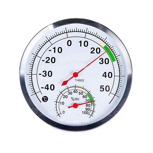 Thermomètre hygromètre à cadran de 125 mm en acier inoxydable pour usage intérieur ou extérieur -40 °C   50 °C