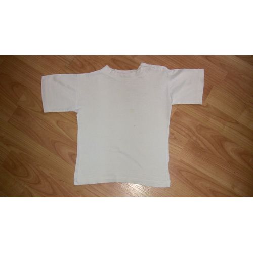 T-Shirt Blanc 2 Ans Mixte