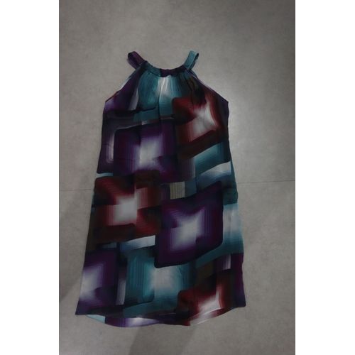 Neuve Robe Soie Imprimée Psychédélique Esprit - 42