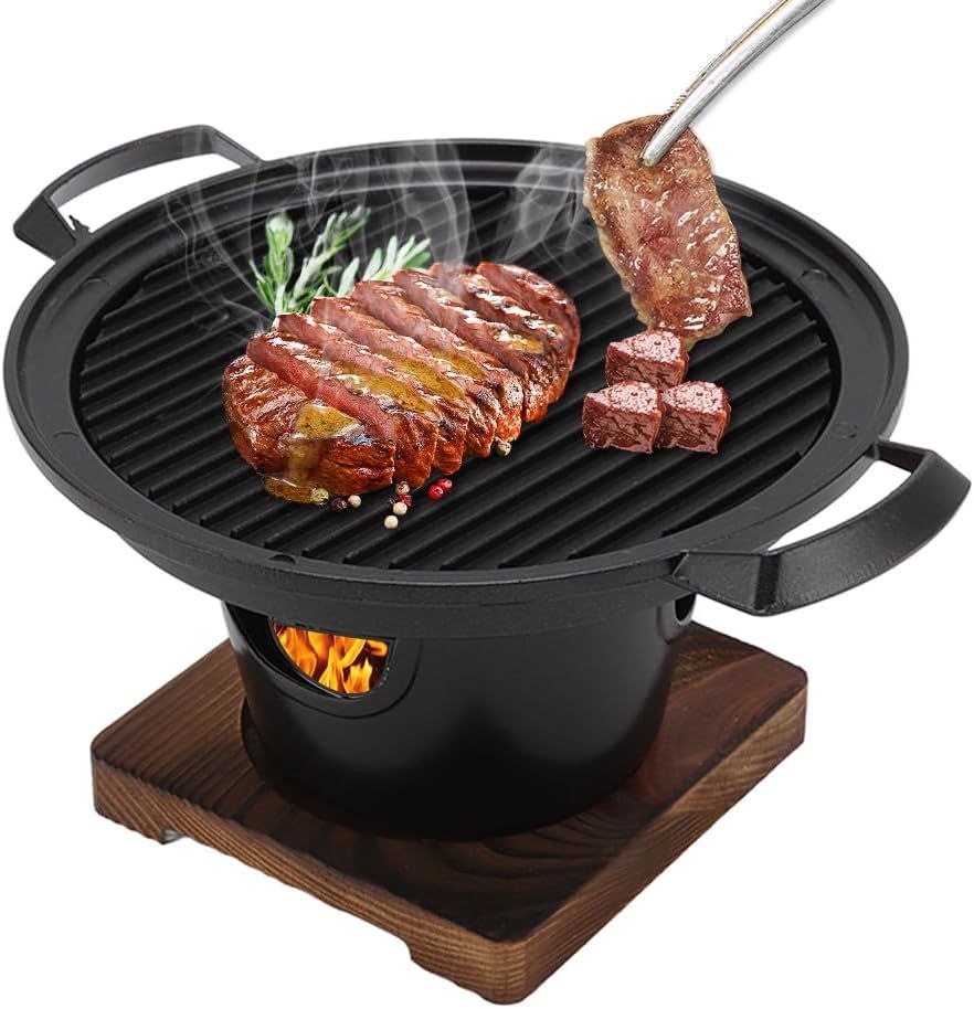 Mini Barbecue Daybizi, 6,7 Pouces Style Japonais Single Part Yakiniku Barbecue Portable Individuel Table Mini Barbecue Barbecue