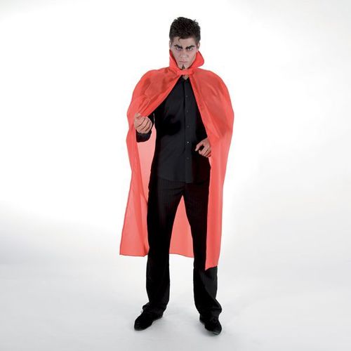 Cape Taffetas Adulte Rouge 127 Cm