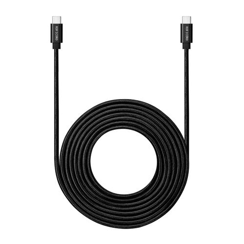 noir Cable USB C vers USB C 4,6m Alimentation 60W Extra long et extrêmement durable Cable de charge de type C compatible avec MacBook Pro/iPad Pro/Galaxy S20/Switch/Pixel/LG et autres chargeur USB C