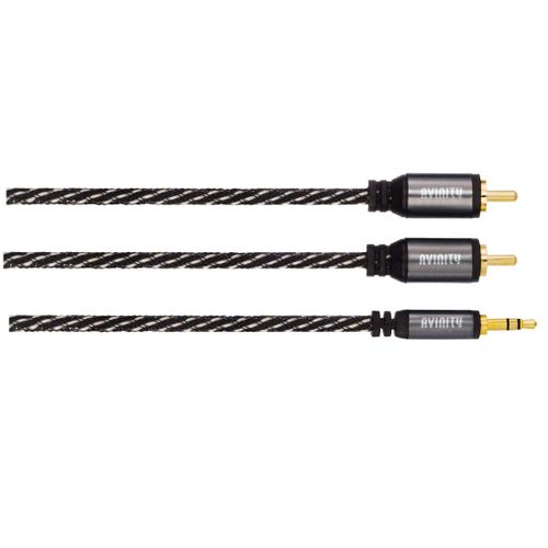 Câble audio, 2 f. RCA mâles - jack mâle stéréo 3,5 mm, 3,0 m