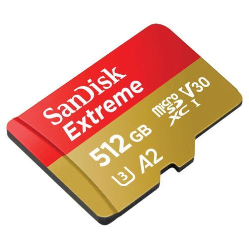 microSDXC Extreme 512GB (A2/ V30/ U3/ R160/ W90) + adapter, "mobile"