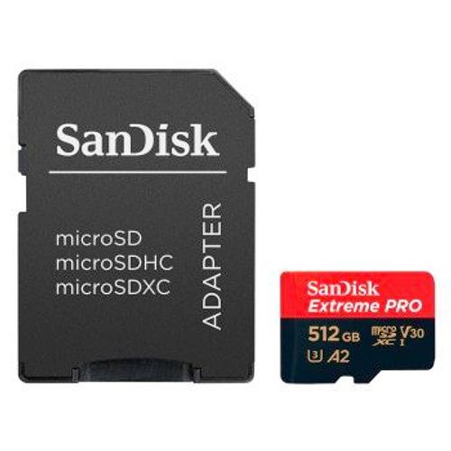 microSDXC Extreme Pro 512GB (A2/ V30/ U3/ R170/ W90) + Adapter "Mobile"