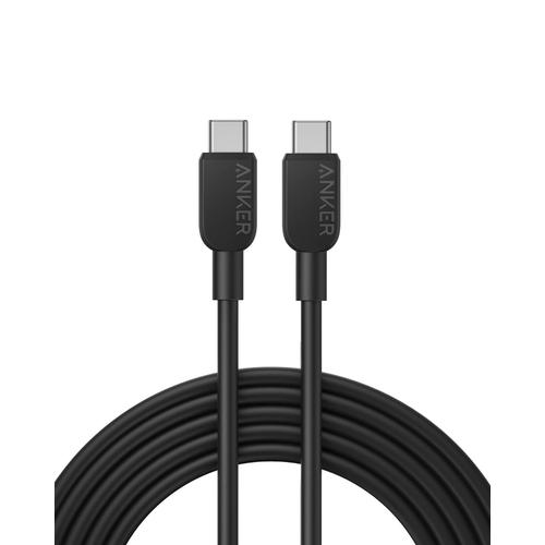 noir cable USB C vers USB C (3 m), (60 W/3 A) 310 Cable de charge USB C pour iPhone 15, Samsung Galaxy S23, iPad Pro 2021, iPad Mini 6, iPad Air 4, MacBook Pro 2020, Switch (USB 2.0)