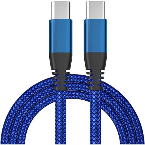 Bleu Cable chargeur USB C vers USB C[1+2+3M/Lot de 3]60W USB 2.0C cable de charge rapide compatible MacBook iPad Air 4 Galaxy S22 S21 Ultra S20 mi 11 Note 10 Pixel 6 5 4a Huawei Xiaomi Nintendo Xbox