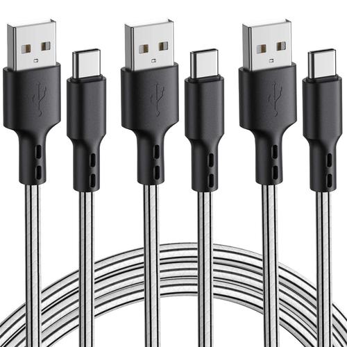 noir et blanc-3m 3pack Cable USB C 3m 3 Pack Cable USB Type C Chargeur Type- C en TPE Rapide Chargeur pour Samsung Galaxy S9+/S9/S8,Note 8,Huawei P10/P9,Oneplus 2/3,Lumia,Nexus 5X/6P,Xiaomi