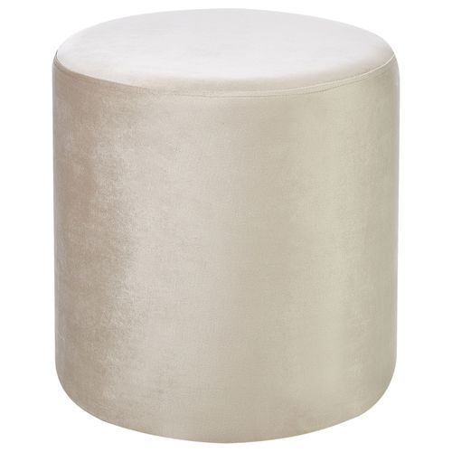 Pouf Lovett Beige Clair Velours