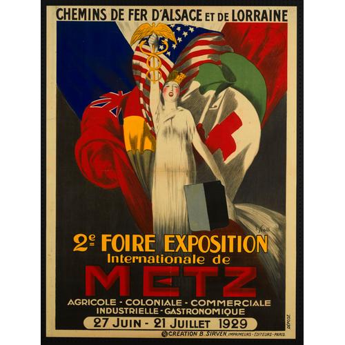Affiche Deuxième Foire Internationale De Metz 1929
