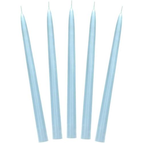 Bleu Clair Mat Bleu Clair Mat SKMAT-011 Lot de 10 bougies de table/à tige, chandelier, pointues, bleu clair, mate, 24 cm