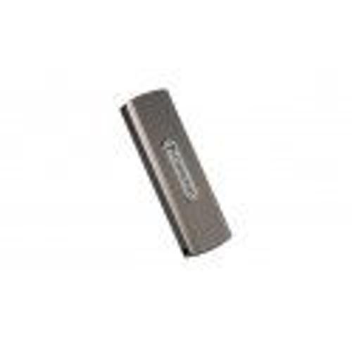 Transcend ESD330C - SSD - chiffré - 1 To - externe (portable) - USB (USB-C connecteur) - AES 256 bits - brun grisâtre foncé