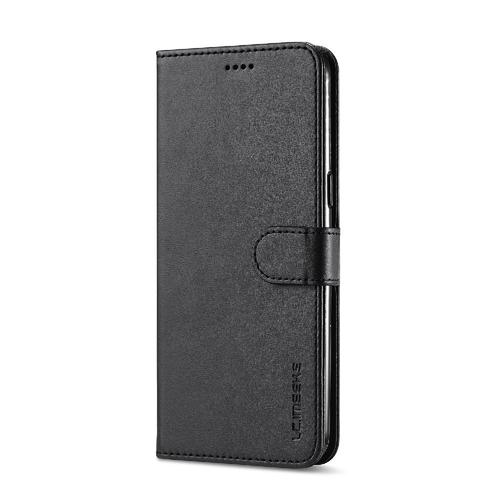 Étui Pour Realme 5/5i/5s/6i Étui En Cuir Raboté Horizontal Texture Veau Avec Titulaire Porte-Monnaie Avec Fentes Pour Cartes - Noir