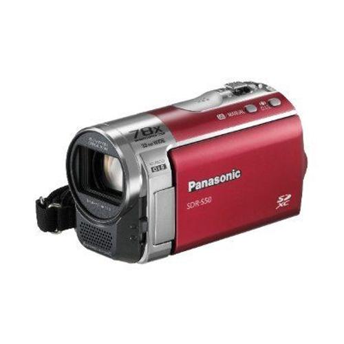 Panasonic SDR-S50EG-R - Caméscope - mode écran large - 800 KP - 70x zoom optique - carte Flash - rouge