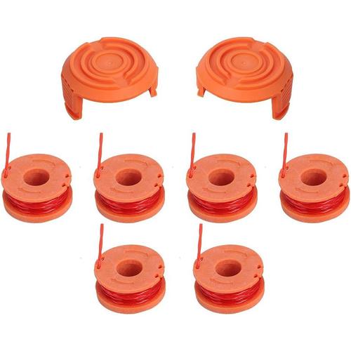 Lot De 6 Bobines De Fil De Coupe-Bordure, Bobine De Rechange pour Coupe-Bordure, Recharges De Ligne De Coupe-Bordure avec 2 Pièces