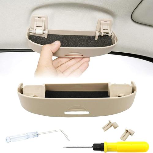 C/Beige Porte Lunettes Pare Soleil Voiture Pour Bmw 5 Series F10 F11 F18, Support Étuis Lunettes Organiseur Boîte Rangement Arrimage Abs Multifonction Accessoires Intérieurs,C/Beige