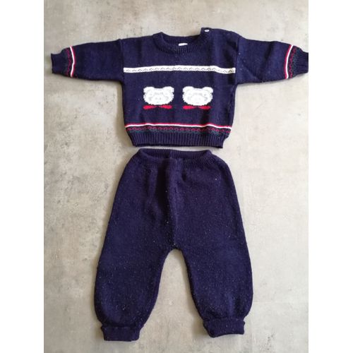Pantalon Et Pull Marine 12 Mois