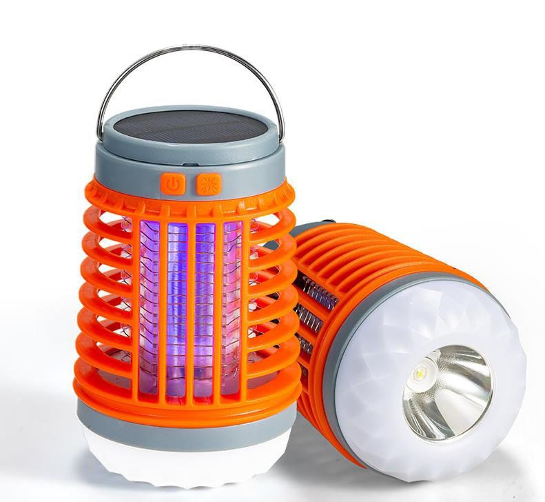 Lampe électrique LED anti-moustique pour l'extérieur, rechargeable par USB, lampe piège - 8,7 * 13,5 cm, 10W, orange, 1pc