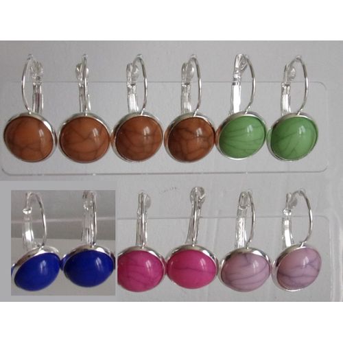 Lot De 62 Bijoux Fantaisies Cabochon Mat Imitation Pierre