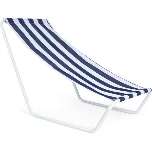 Bleu Bleu Pliante Chaise Longue Legere, Portable Fauteuil De Plage Avec Sac Transport, Siege De Plage Pliable Legere Exterieur Jardin,