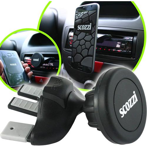 Noir Noir Support Téléphone Voiture Magnétique Lecteur Fente Cd Aimant P.E. Compatible Avec Samsung S23 S22 S21 S20 A54 A53 Pour Iphone