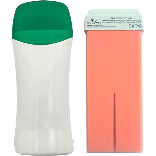 Roll on Chauffe-cire - Pink TIO2 - Cartouche de cire chaude - Kit d'épilation pour épilation des jambes, des bras, du dos -