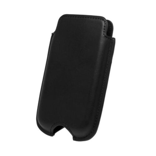 Etui Protecteur Universel En Cuir Noir - Taille Medium