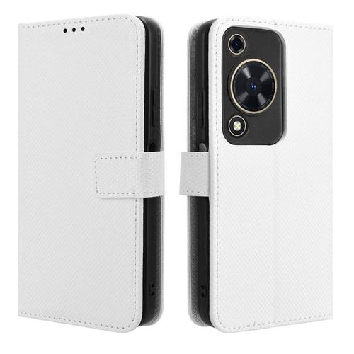 Étui Pour Huawei Nova Y72 4g Titulaire De La Carte Bicelle Couverture Portefeuille Magnétique - Blanc