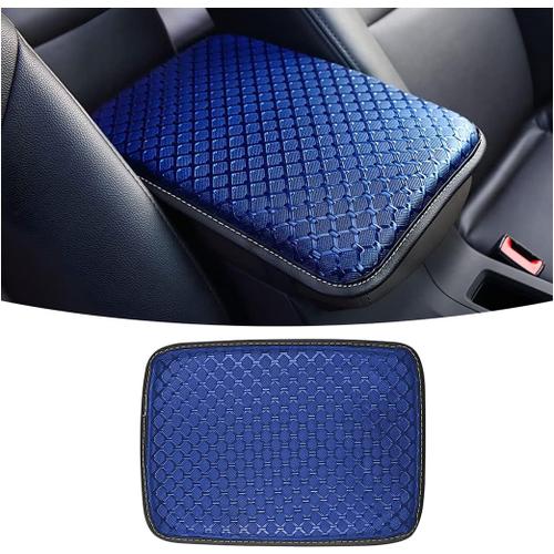 Bleu Housse Pour Accoudoir Voiture, Housse Console Centrale, Tapis De Console Centrale, Couverture Couvercle De Boîte