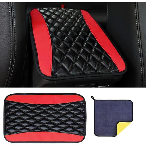 Rouge Coussin D'accoudoir De Voiture, Voiture Accoudoir Box Coussin,Coussin De Boîte D'accoudoir Voiture Housse Console