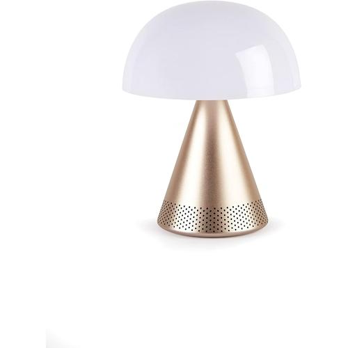 Or Doux MINA L Audio Lampe Champignon Portable et Enceinte Bluetooth rechargeable, Lampe à poser sans fil avec 9 couleurs de lumière