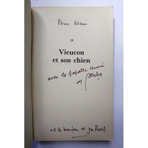 Jean-Marie Proslier Vieucon Et Son Chien Avec Un Envoi Autographe Signé 1985 Fanval