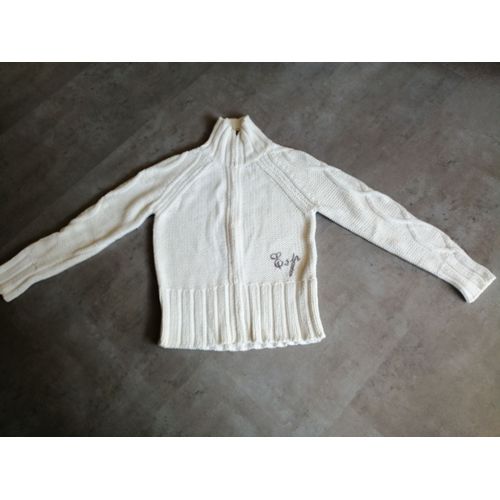 Gilet Esprit Sports Coton 40 Blanc Cassé