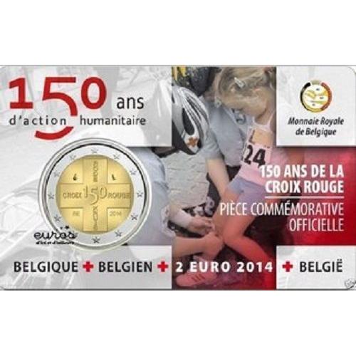 Coin Carte 2 Euro Croix Rouge 2014