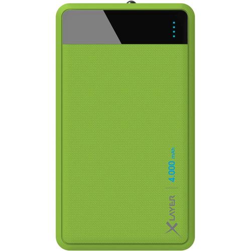 Vert Vert Colour Line Banque D'alimentation Électrique Vert Lithium Polymère (Lipo) 4000 Mah - Batterie Externe Vert, Mobile/Smartphone,