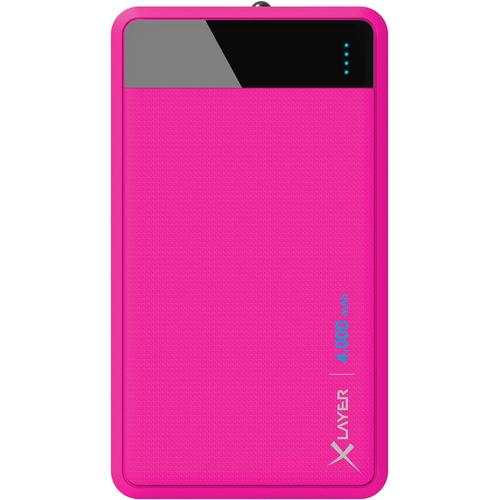 Rose Rose Colour Line Banque D'alimentation Électrique Rose Lithium Polymère (Lipo) 4000 Mah - Batteries Externes (Rosa