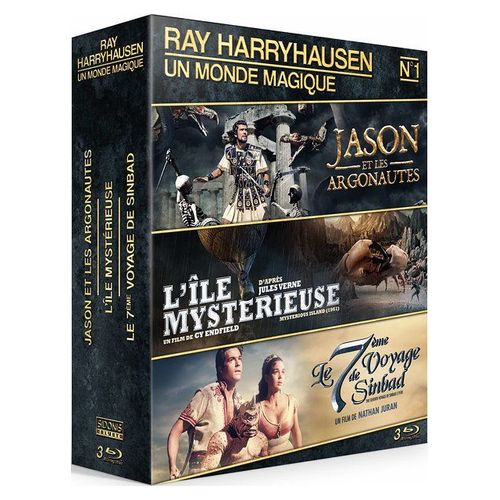 Ray Harryhausen - Coffret N° 1 : Jason Et Les Argonautes + L'île Mystérieuse + Le 7ème Voyage De Sinbad - Pack - Blu-Ray