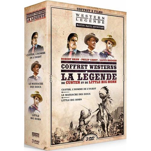 Westerns - La Légende De Custer Et De Little Big Horn - Coffret 3 Films : Custer, L'homme De L'ouest + Le Massacre Des Sioux + Little Big Horn - Pack