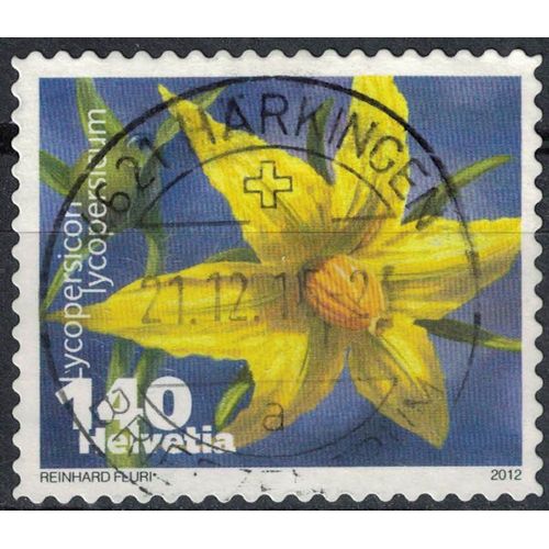 Suisse Oblitération Ronde Used Stamp Lycopersicum Légumes En Fleur Tomate 2012 Wns N° Ch010.12