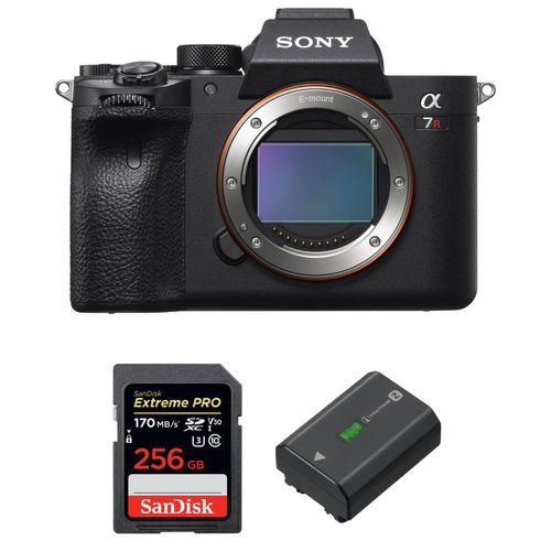 Sony ALPHA 7R IV Nu + SanDisk 256GB Extreme PRO UHS-I SDXC 170 MB/s + Sony NP-FZ100 | Garantie 2 ans